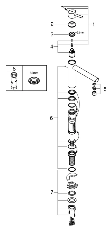 Grohe Concetto Einhand-Spültischbatterie, ½ für Vor-Fenster-Montage, mittelhoher Auslauf, Einlochmontage, Grohe Long-Life Oberfläche, Grohe SilkMove 35 mm Keramikkartusche Grohe Concetto Einhand-Spültischbatterie, ½ für Vor-Fenster-Montage, mittelhoher Auslauf, Einlochmontage, Grohe Long-Life Oberfläche, Grohe SilkMove 35 mm Keramikkartusche