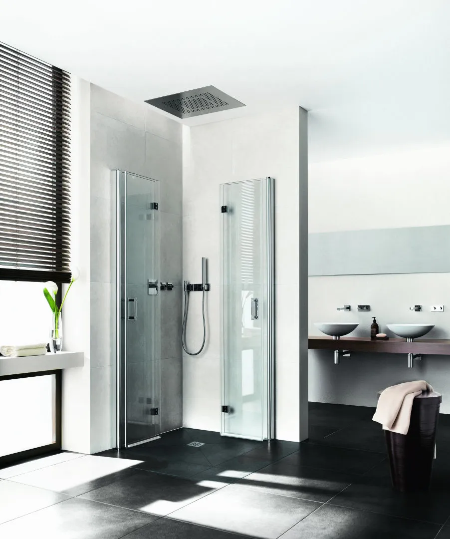 Kermi Pendel-Falttür Eckeinstieg 2-teilig Halbteil rechts „Diga“ Glas Klar, Profile Silber Hochglanz, Falttür BV: 780 - 800 mm GAK: 765 - 785 mm WE: 790 - 810 mm H: 2000 mm Kermi Pendel-Falttür Eckeinstieg 2-teilig Halbteil rechts „Diga“ Glas Klar, Profile Silber Hochglanz, Falttür BV: 780 - 800 mm GAK: 765 - 785 mm WE: 790 - 810 mm H: 2000 mm