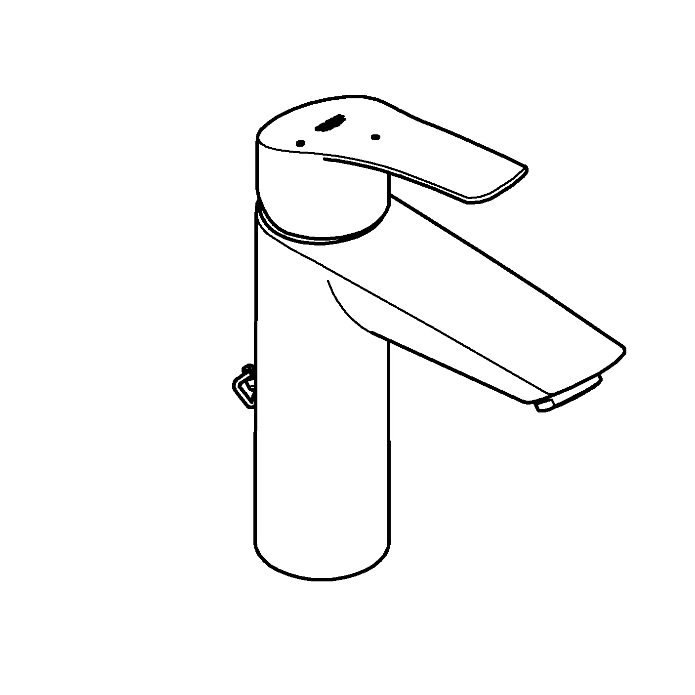 Grohe Eurosmart Professional Einhand-Waschtischbatterie M-Size, Energie-Spar-Funktion Mittelstellung kalt, chrom Grohe Eurosmart Professional Einhand-Waschtischbatterie M-Size, Energie-Spar-Funktion Mittelstellung kalt, chrom