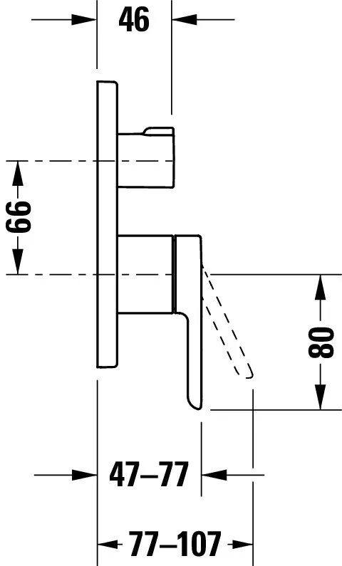Duravit Einhand-Unterputz-Armatur „Serie C.1“ in Chrom Duravit Einhand-Unterputz-Armatur „Serie C.1“ in Chrom