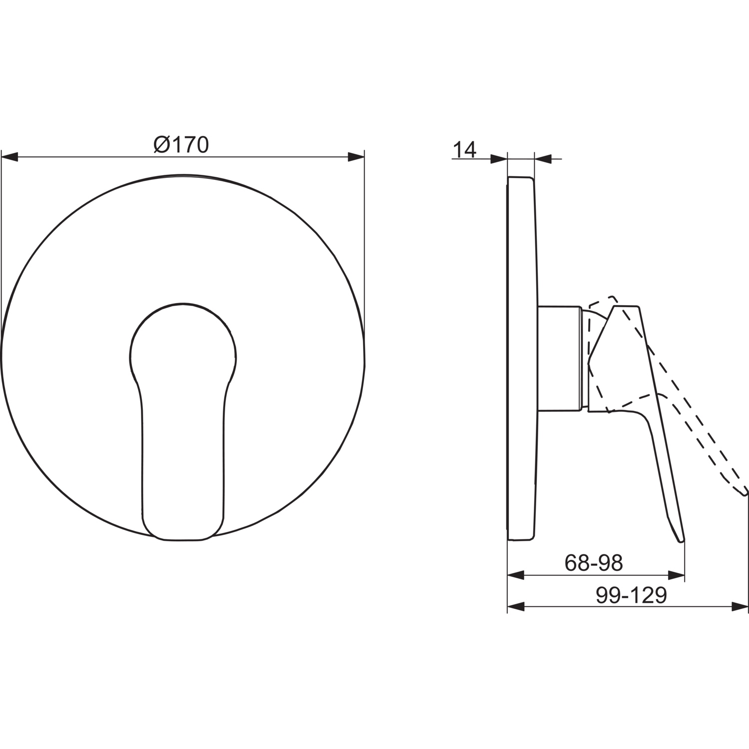 EHM Fertigset für Brause-Batterie BASIC 8056 Rosette rund Chrom