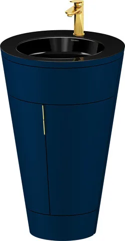 Duravit Waschtischunterschrank bodenstehend „Starck 1“ 56 × 86,4 × 60,5 cm in Schwarz Hochglanz Duravit Waschtischunterschrank bodenstehend „Starck 1“ 56 × 86,4 × 60,5 cm in Schwarz Hochglanz