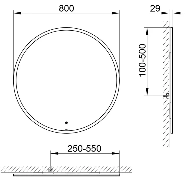 KEUCO Spiegel ⌀ 800 mm KEUCO Spiegel ⌀ 800 mm