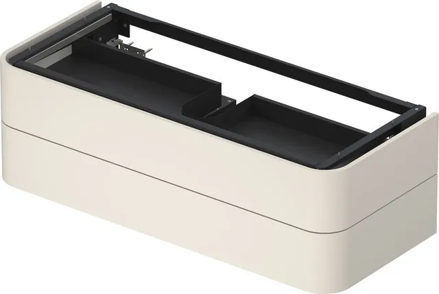 Duravit Waschtischunterschrank wandhängend „Happy D.2 Plus“ 130 × 40,8 × 55 cm Nordic Weiß Seidenmatt