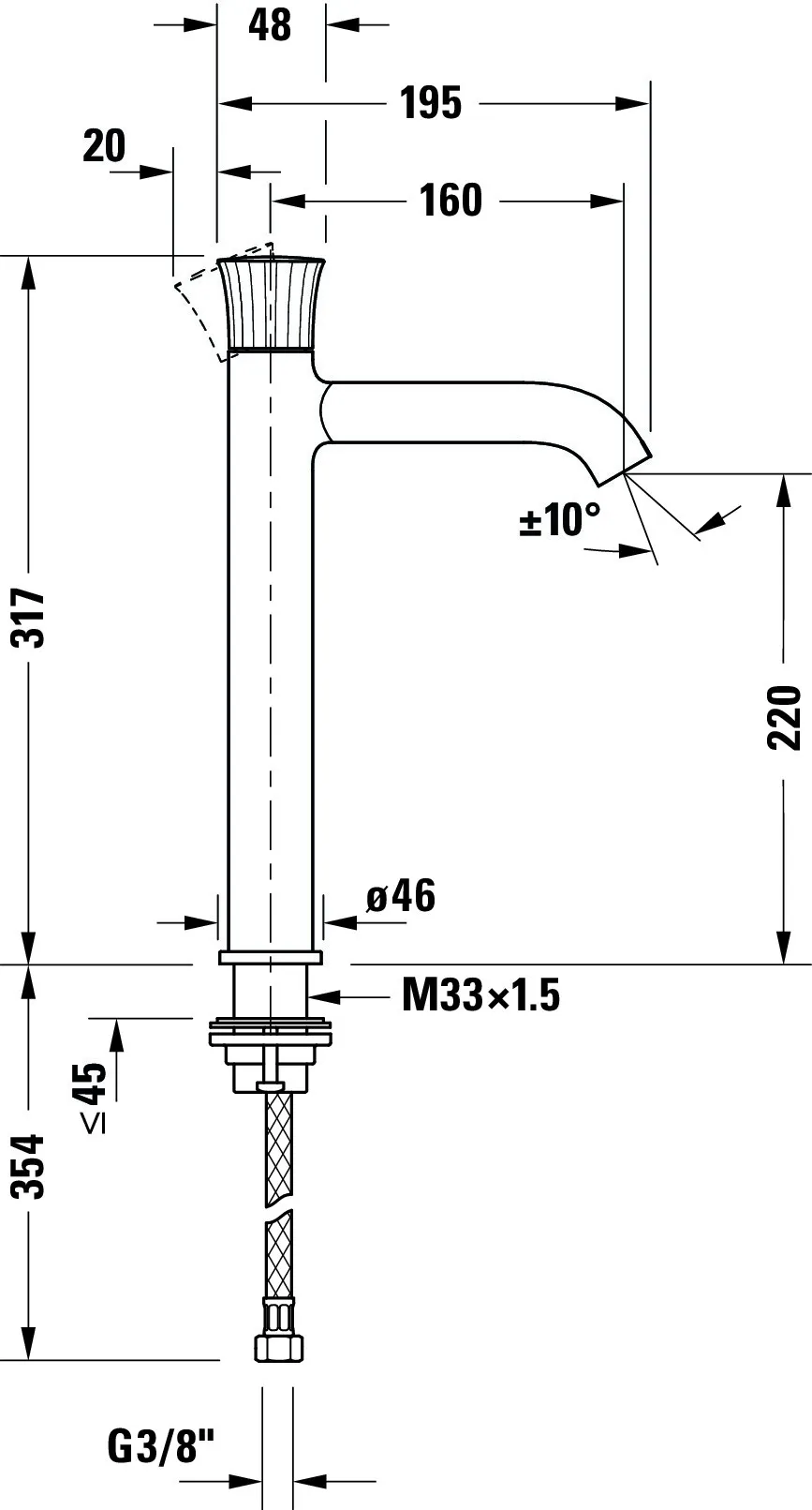 Einhand-Waschtischarmatur „White Tulip“ Ausladung 160 mm in Chrom Einhand-Waschtischarmatur „White Tulip“ Ausladung 160 mm in Chrom