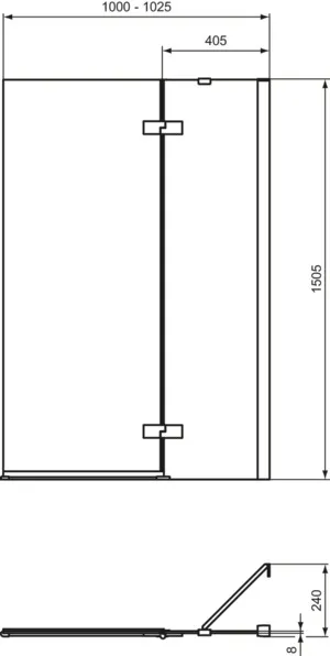 Ideal Standard Badewannenabtrennung „i.life“ Ideal Standard Badewannenabtrennung „i.life“