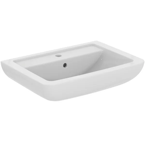 Waschbecken „EurovitPlus“ 65 × 46 × 19 cm, Hahnlochposition mittig Waschbecken „EurovitPlus“ 65 × 46 × 19 cm, Hahnlochposition mittig