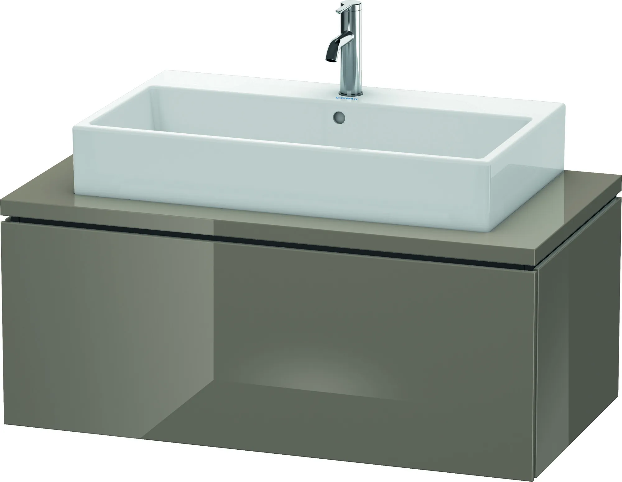Duravit Waschtischunterschrank wandhängend „L-Cube“ 102 × 40 × 54,7 cm Flannel Grey Hochglanz