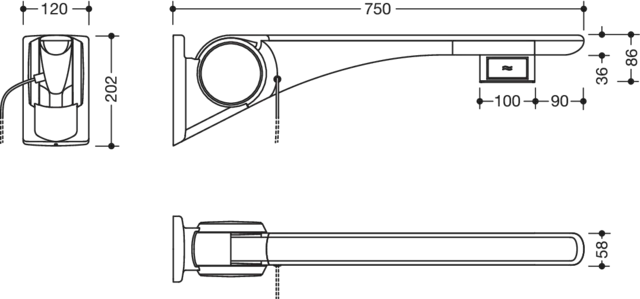 HEWI Stützklappgriff „Serie 802 LifeSystem“ HEWI Stützklappgriff „Serie 802 LifeSystem“