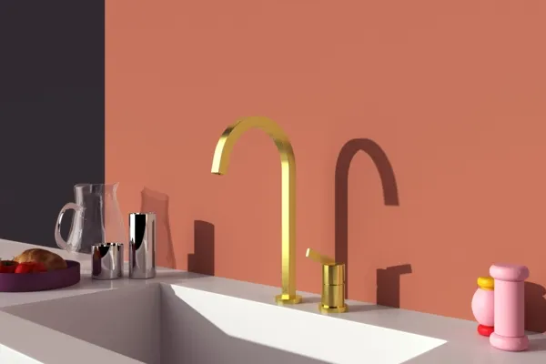 Ideal Standard Gusto 2-Loch-Küchenarmatur BD423A2 Brushed Gold