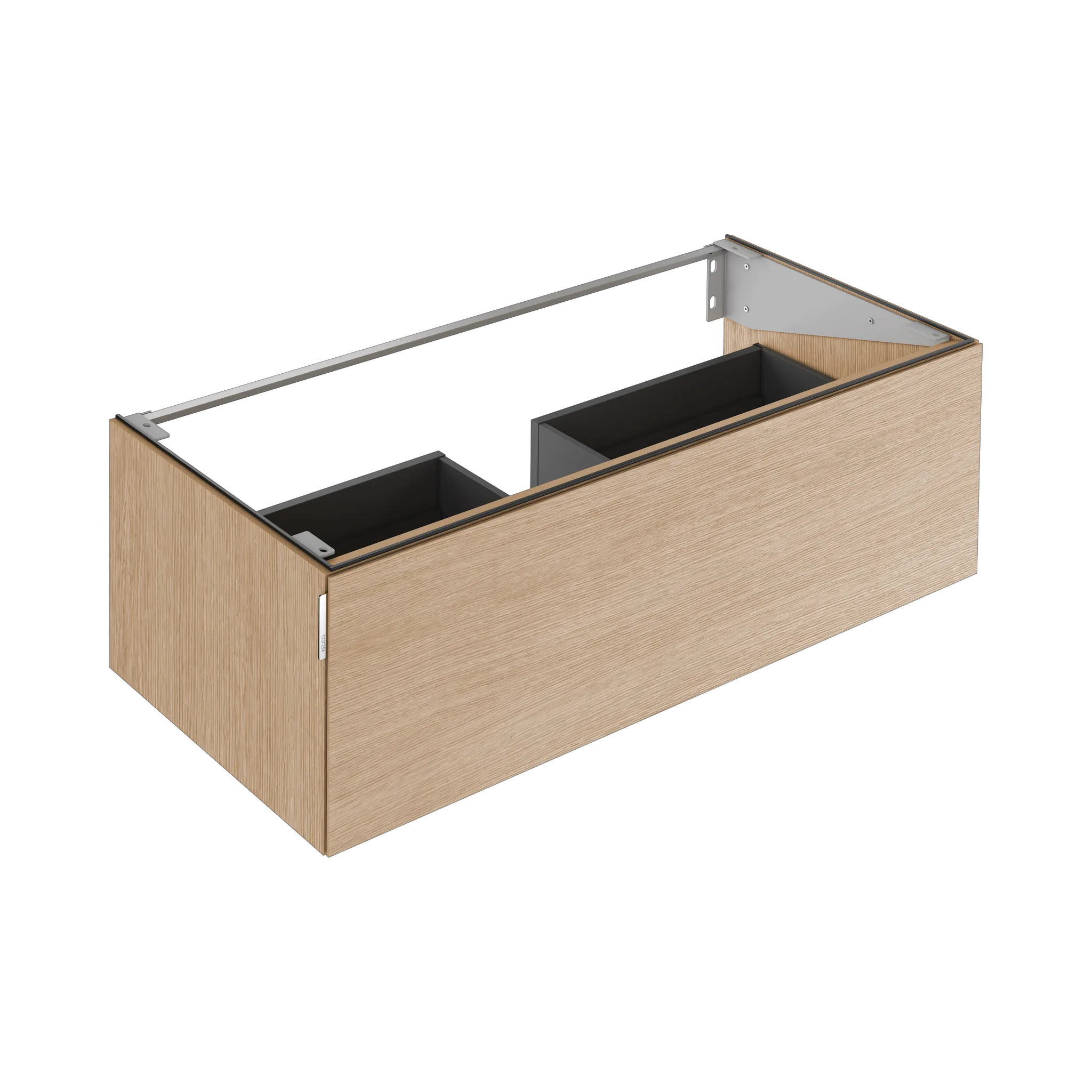 KEUCO Waschtischunterschrank mit Auszug „Edition 11 Art“ Eiche hell (Furnier), Eiche hell (Furnier), ohne Beleuchtung 1200 × 350 × 490 mm