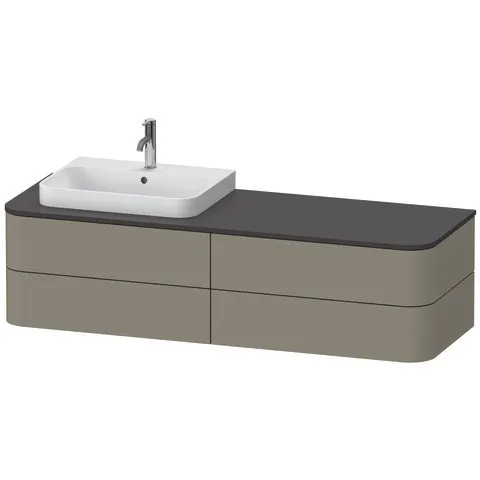 Duravit Waschtischunterschrank wandhängend „Happy D.2 Plus“ 160 × 40,8 × 55 cm, links