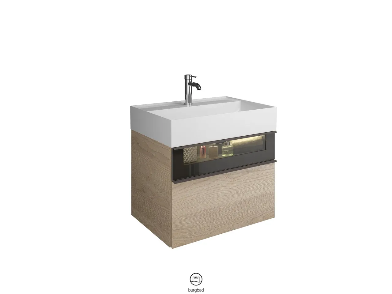 burgbad Badmöbelset „Yumo“ in Eiche Dekor Cashmere burgbad Badmöbelset „Yumo“ in Eiche Dekor Cashmere