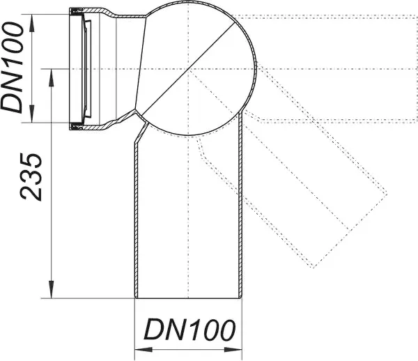 Atlasbogen 87, weiß, DN 100