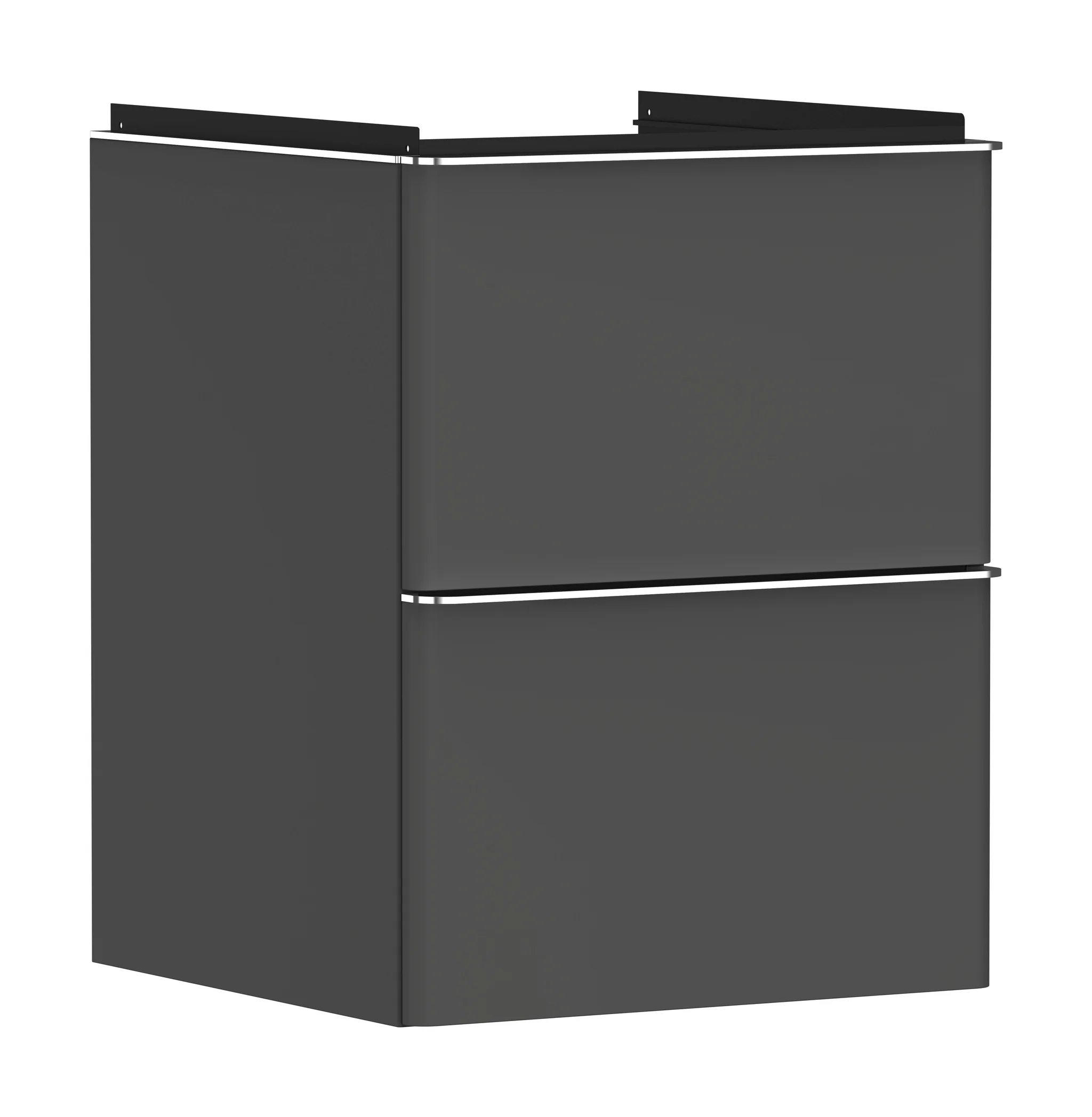 Hansgrohe Xelu Q Waschtischunterschrank Diamantgrau Matt, 480x475 mm, 2 Schubkästen, verchromte Griffe, SoftClose, vormontiert
