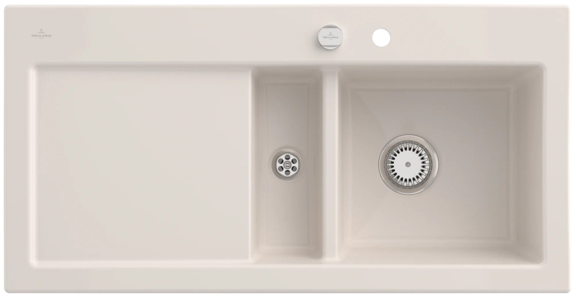 Villeroy & Boch Subway 60 Einbauspüle, 1000 x 510 mm, Keramik, Crema CeramicPlus