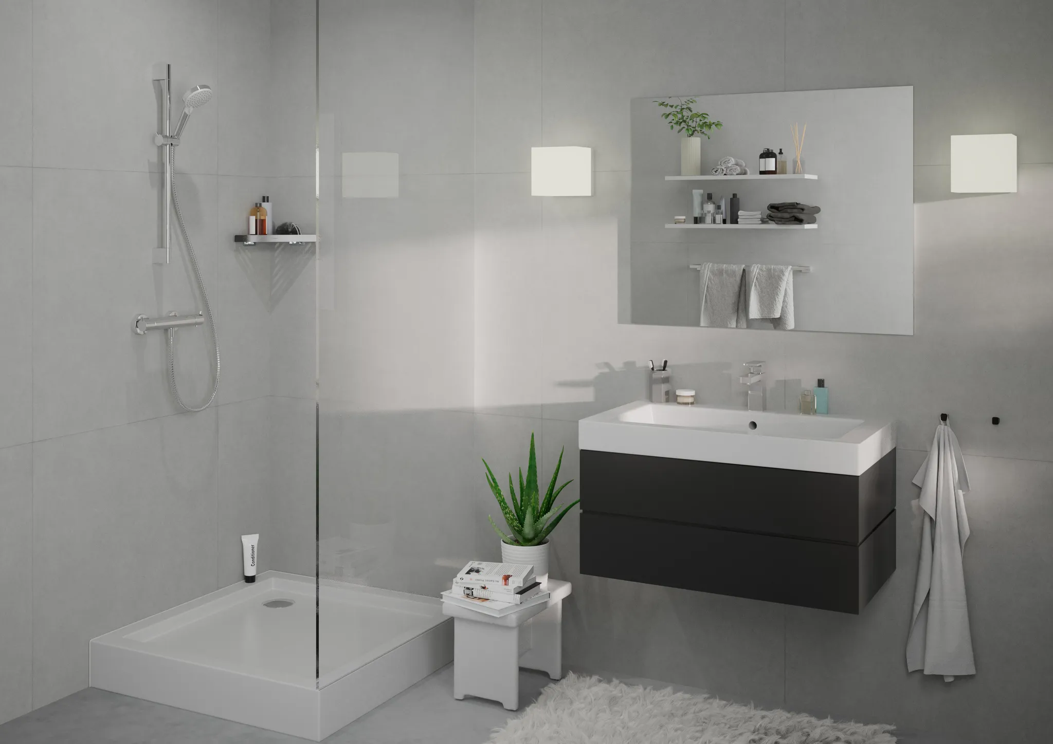 Brausenset Vernis Blend Vario EcoSmart/Unica 650mm chrom