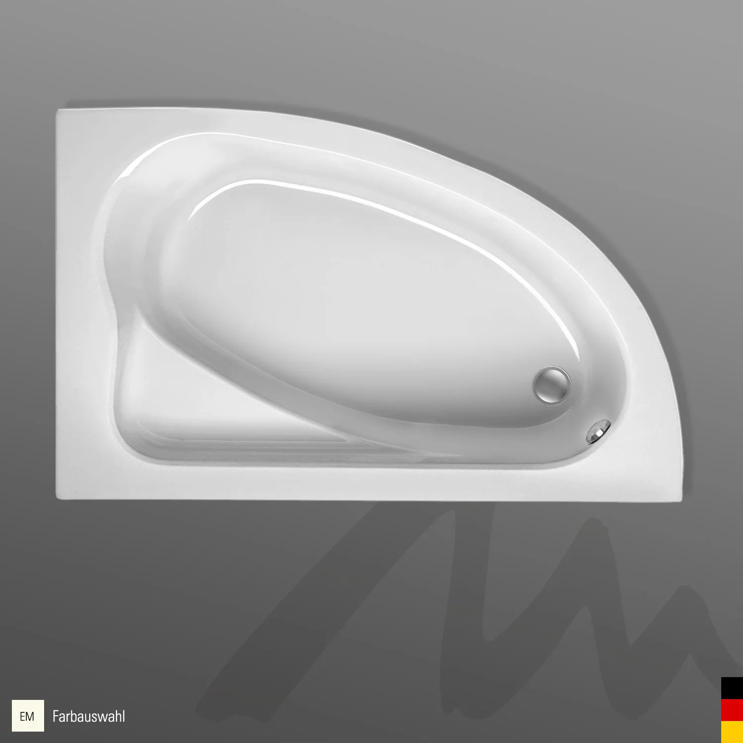 Mauersberger aspera Acryl-Badewanne links 1500x1000x465, Farbgruppe 3