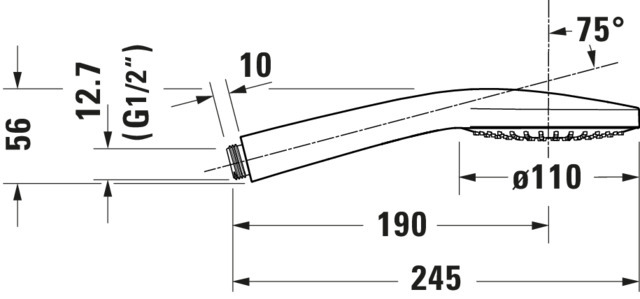 Handbrause 1-Jet D110 chrom