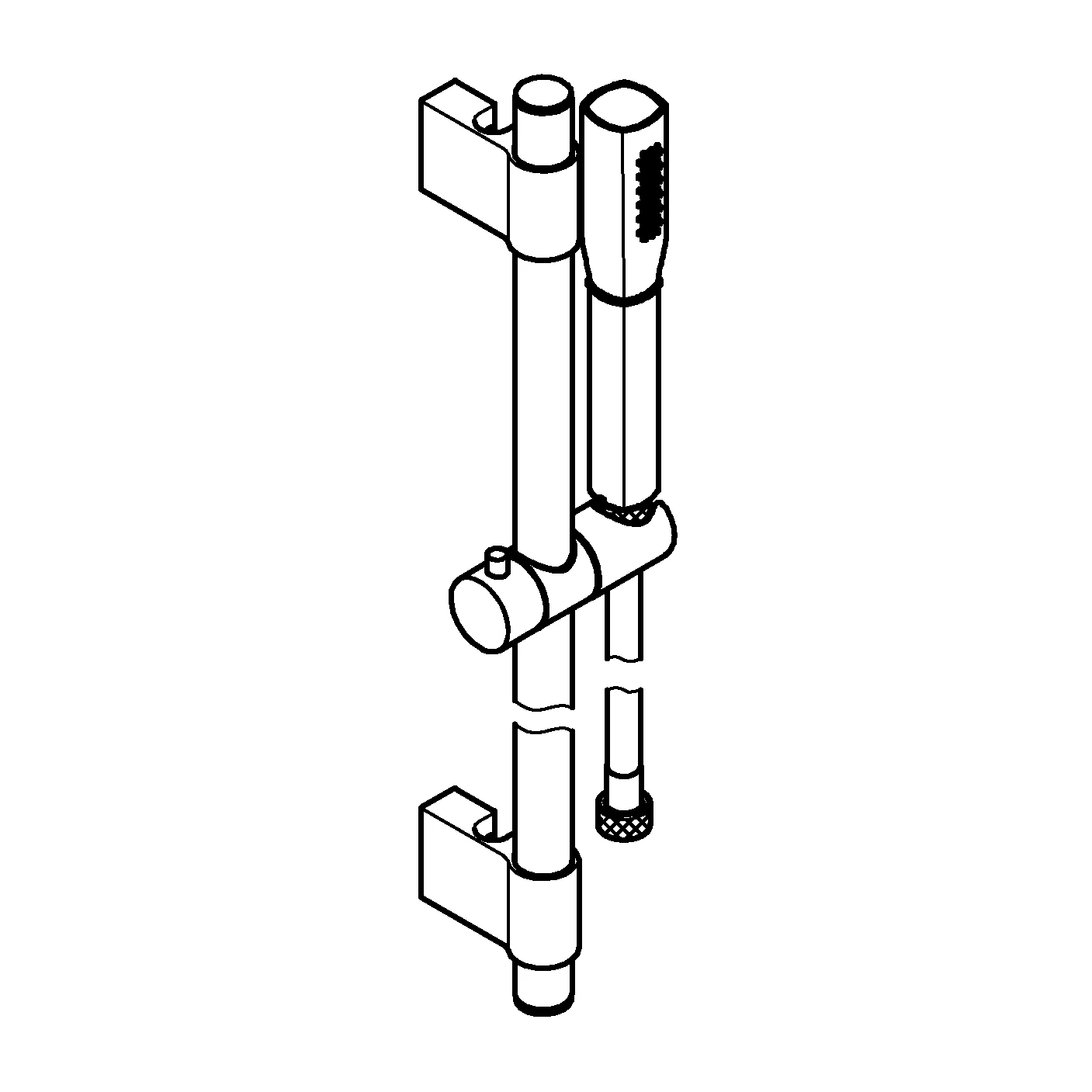 Brausestangenset Grandera Stick 26853, 900 mm, 1 Strahlart, chrom