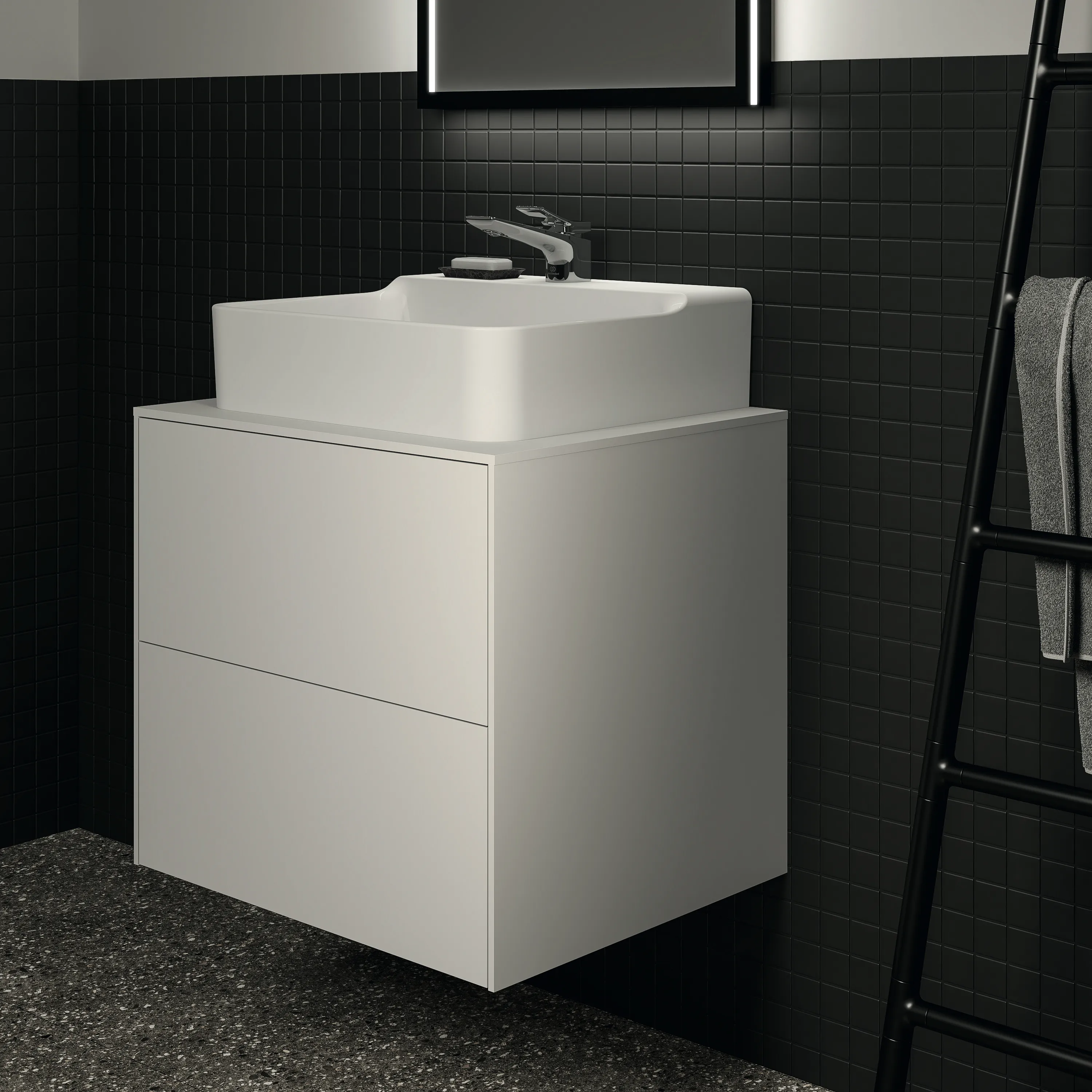 Ideal Standard Waschtischunterschrank Conca, 2 Auszüge, Weiß Ideal Standard Waschtischunterschrank Conca, 2 Auszüge, Weiß