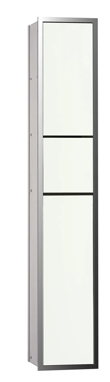 WC-Modul asis 150, chrom / optiwhite Unterputz, 964 mm, Doppelfach mit Boden mit Papierhalter, mit Bürstengarnitur ohne Einbaurahmen WC-Modul asis 150, chrom / optiwhite Unterputz, 964 mm, Doppelfach mit Boden mit Papierhalter, mit Bürstengarnitur ohne Einbaurahmen