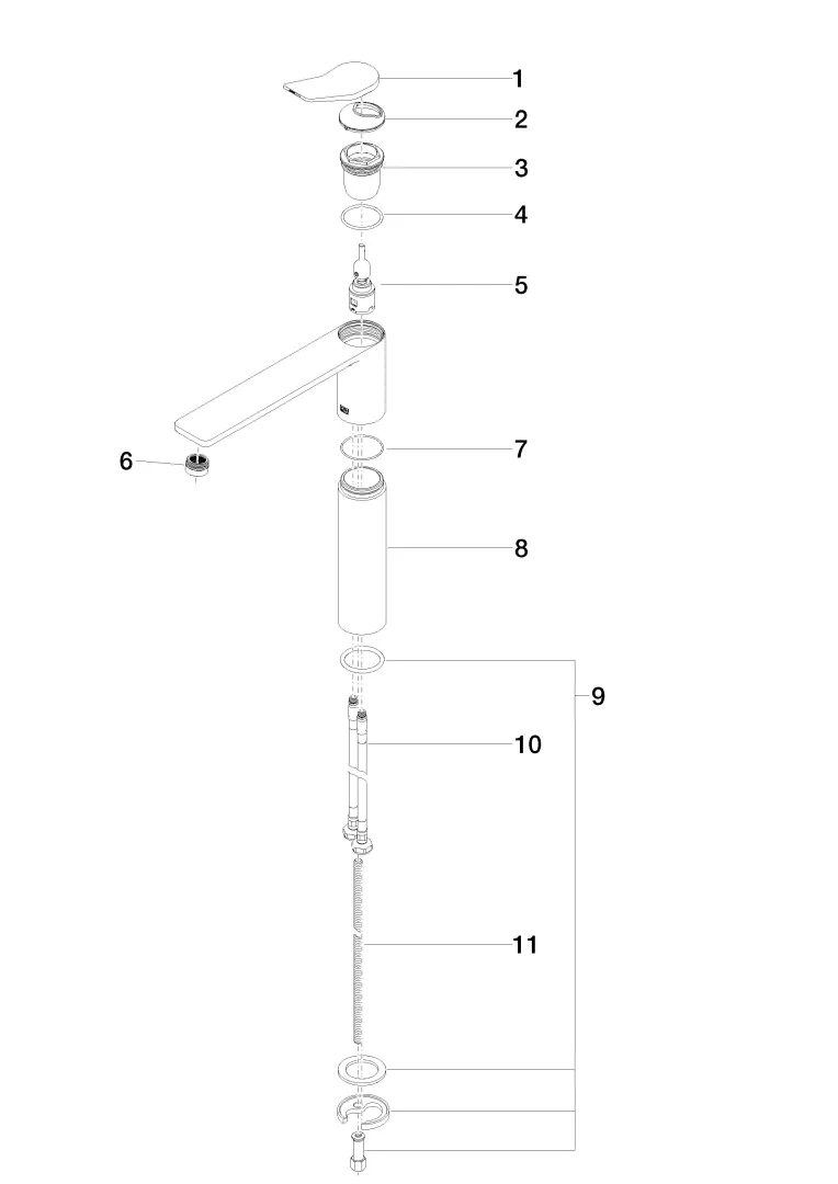 Waschtisch-Einhandbatterie mit erhöhtem Standfuß ohne Ablaufgarnitur LISSÉ Chrom 33537845 Waschtisch-Einhandbatterie mit erhöhtem Standfuß ohne Ablaufgarnitur LISSÉ Chrom 33537845