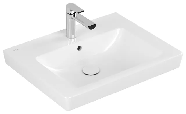 Villeroy & Boch Wandwaschtisch geschliffen „Subway 2.0“ 600 × 470 × 150 mm, mit Hahnlochbohrung, Hahnlochposition mittig, mit Hahnlochbank in Weiß Alpin Villeroy & Boch Wandwaschtisch geschliffen „Subway 2.0“ 600 × 470 × 150 mm, mit Hahnlochbohrung, Hahnlochposition mittig, mit Hahnlochbank in Weiß Alpin