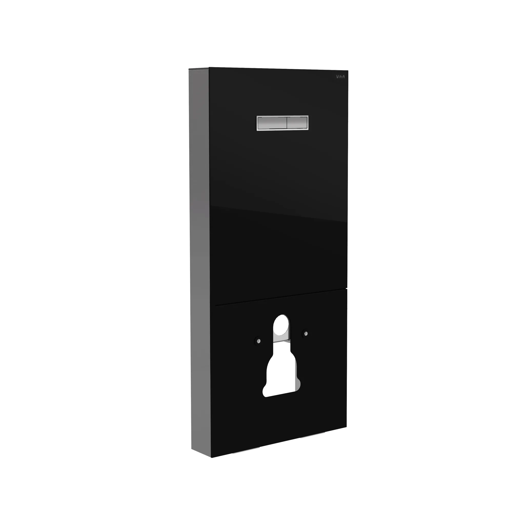 VitrA Vitrus Stand-Spülkasten für Wand-WCs Glasfront Schwarz