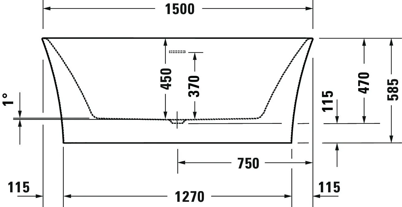Duravit Badewanne „DuraSenja“ freistehend oval 1500 × 750 mm in Weiß Duravit Badewanne „DuraSenja“ freistehend oval 1500 × 750 mm in Weiß