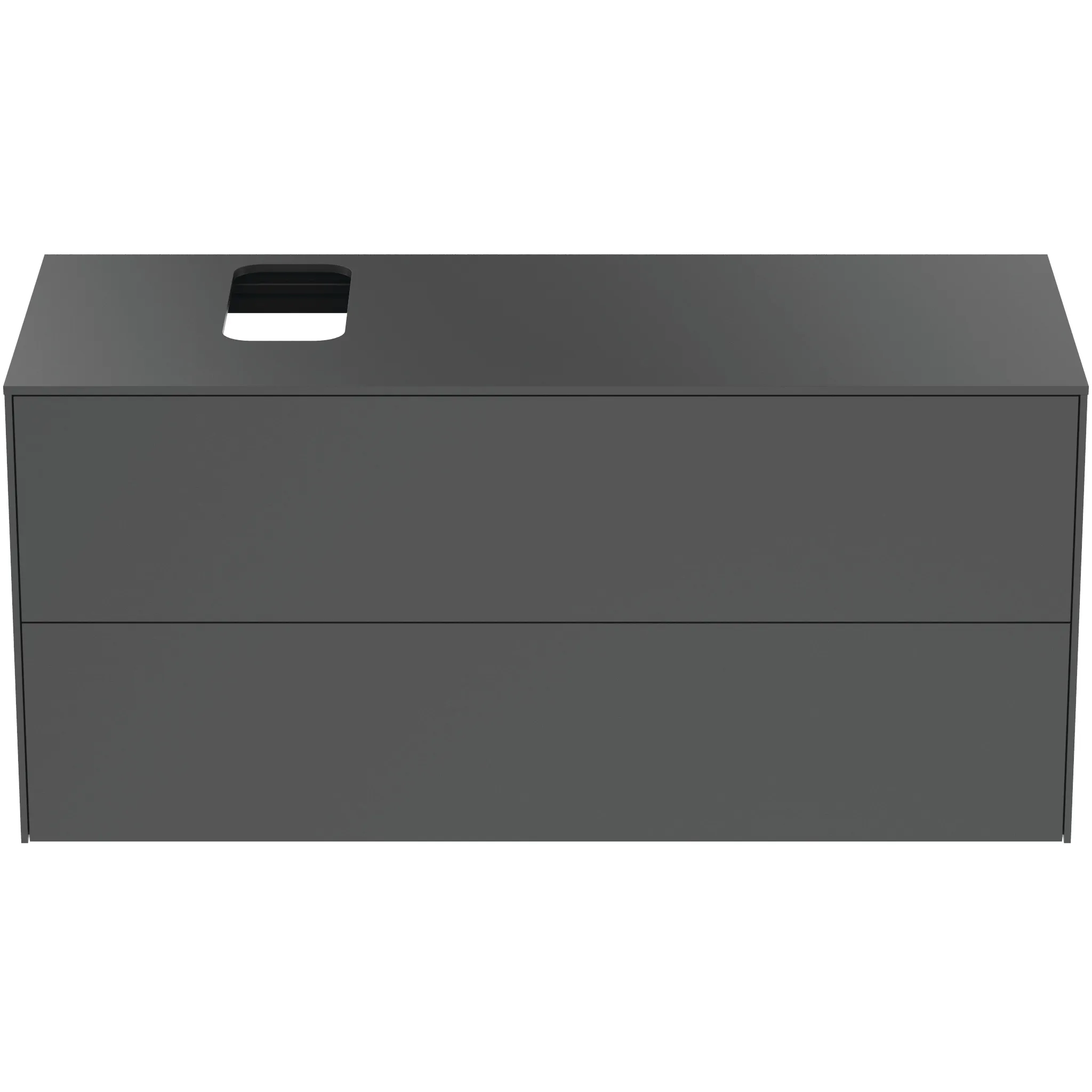 Ideal Standard Waschtischunterschrank Conca, Anthrazit matt, 1.202 x 505 x 550 mm, 2 Auszüge mit Push-Open und Softclose-Einzug, wahlweise Ausschnitt links oder rechts Ideal Standard Waschtischunterschrank Conca, Anthrazit matt, 1.202 x 505 x 550 mm, 2 Auszüge mit Push-Open und Softclose-Einzug, wahlweise Ausschnitt links oder rechts