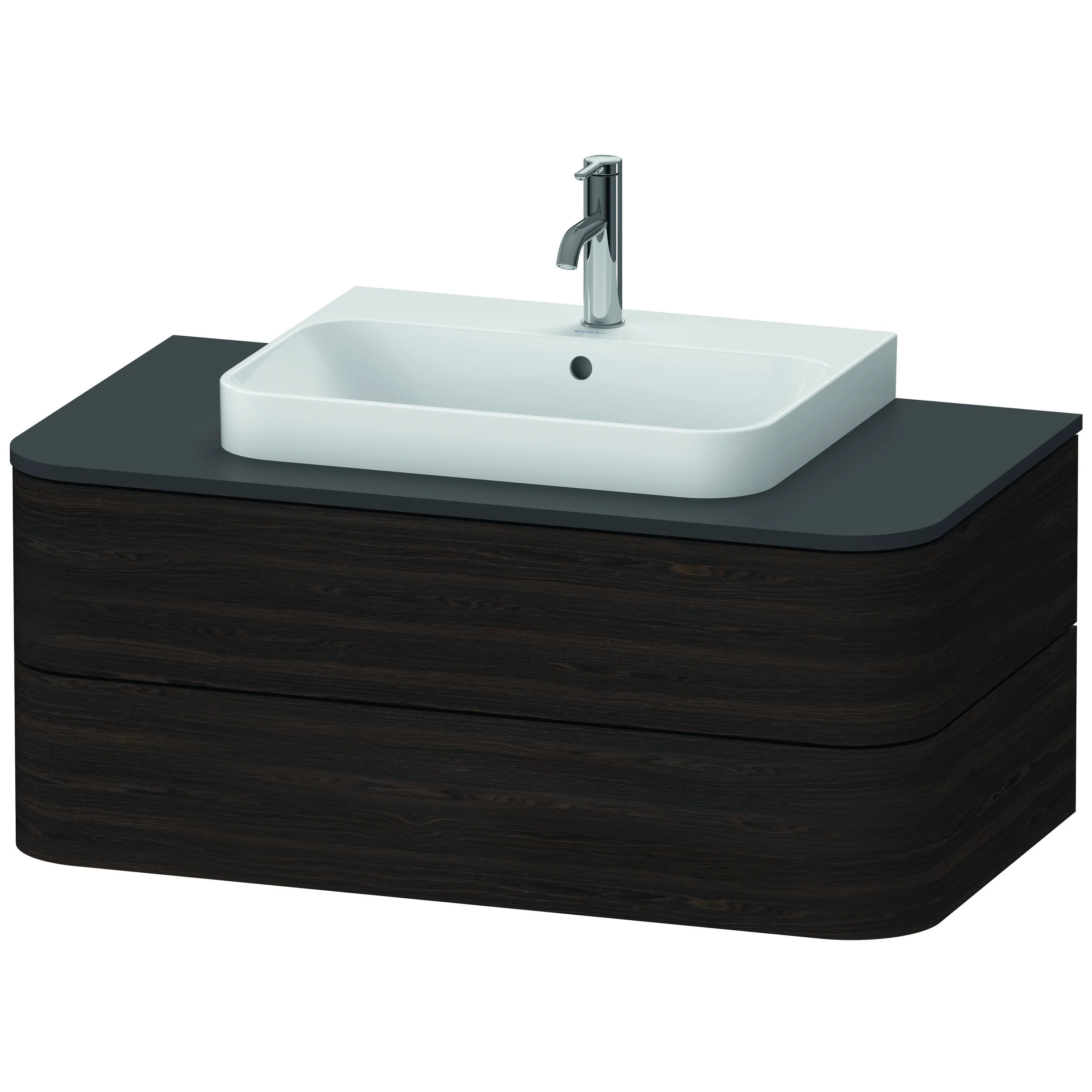 Duravit Waschtischunterschrank wandhängend „Happy D.2 Plus“ 100 × 40,8 × 55 cm Nussbaum gebürstet Duravit Waschtischunterschrank wandhängend „Happy D.2 Plus“ 100 × 40,8 × 55 cm Nussbaum gebürstet