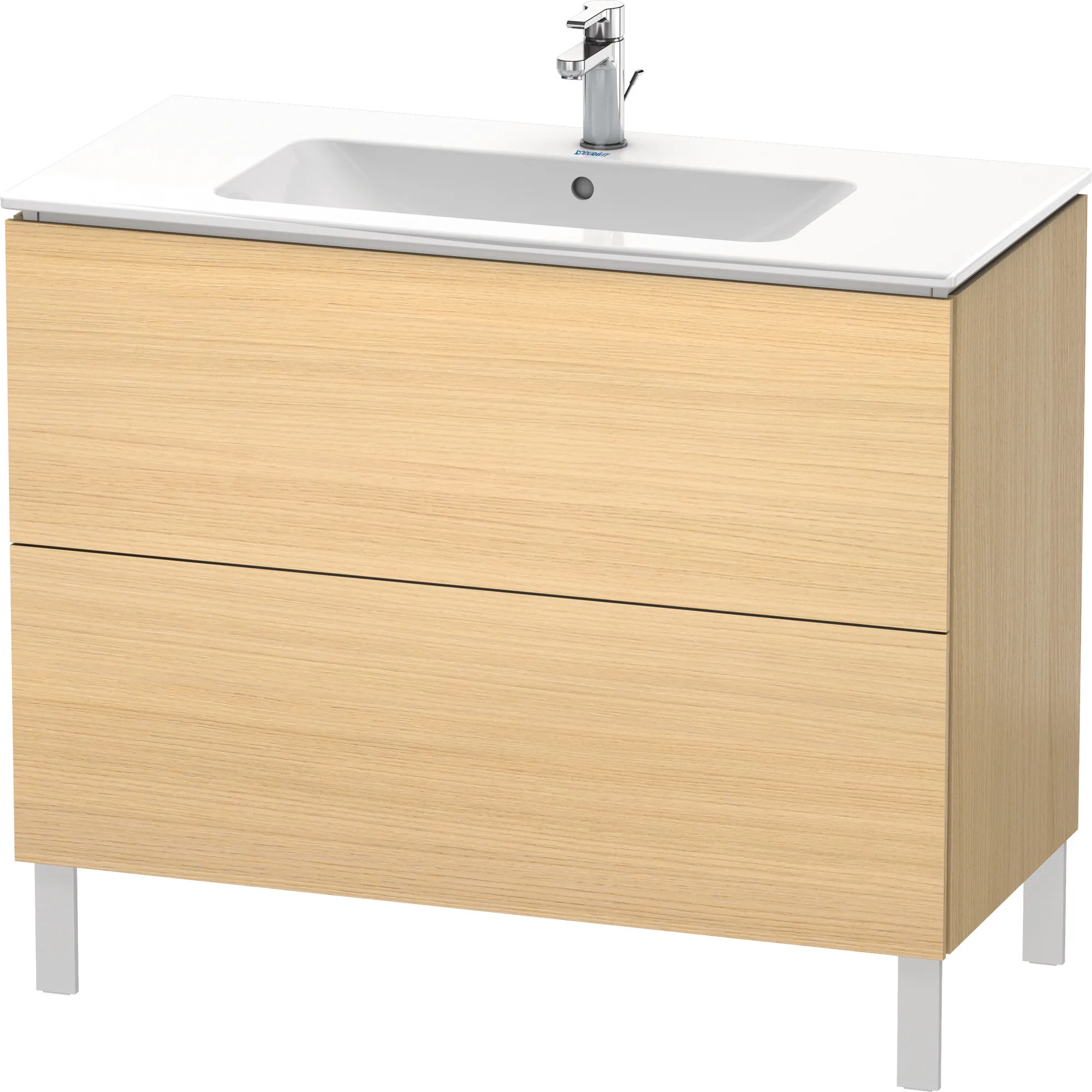 Duravit Waschtischunterschrank bodenstehend „L-Cube“ 102 × 70,4 × 48,1 cm Mediterrane Eiche
