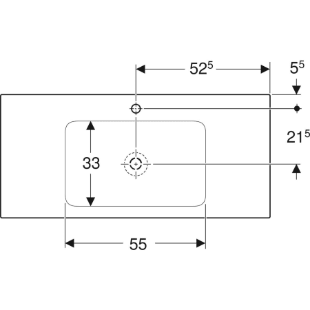 Schrankwaschtisch „One“ 105 × 48 cm mit KeraTect®