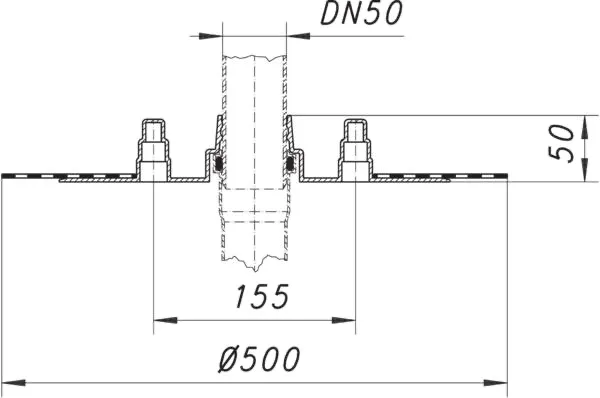 Rohrdurchführung DallBit, DN 50 Rohrdurchführung DallBit, DN 50