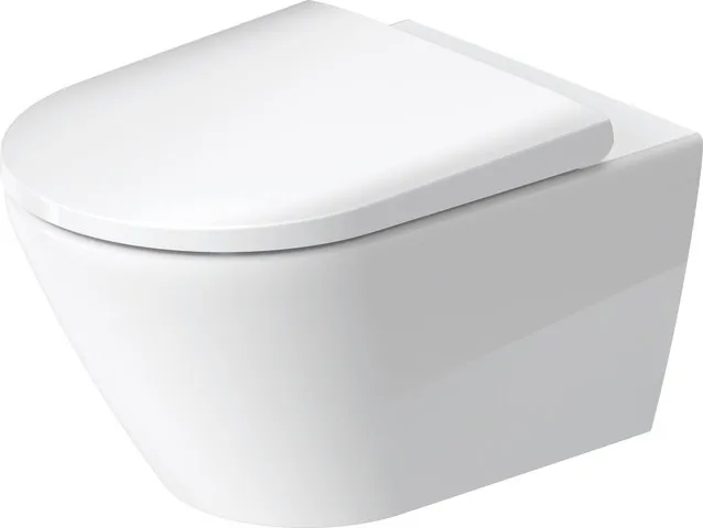 Duravit Wand-Tiefspül-WC inkl. WC-Sitz „D-Neo“ 37 × 54 × 40 cm, Befestigung verdeckt, mit Spülrand