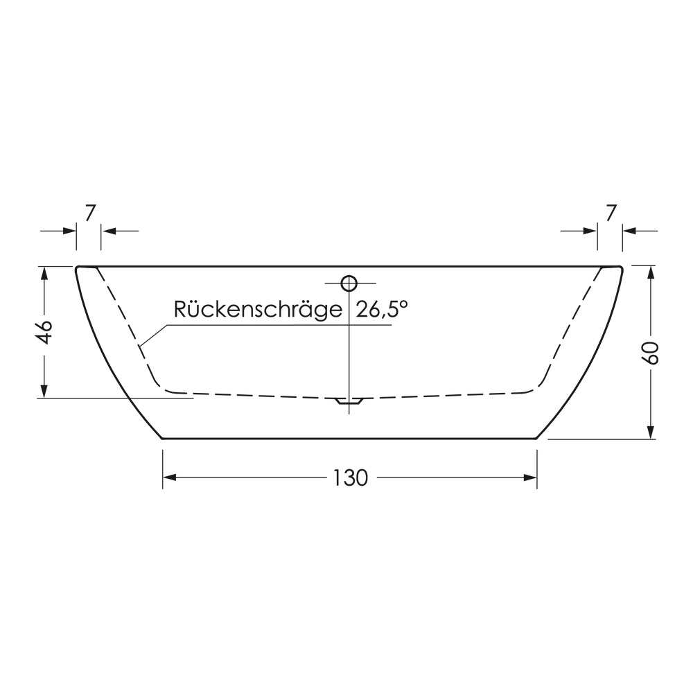 repaBAD Badewanne „Ferrara F“ freistehend oval 1900 × 950 mm, Mittelablauf in Weiß Matt repaBAD Badewanne „Ferrara F“ freistehend oval 1900 × 950 mm, Mittelablauf in Weiß Matt