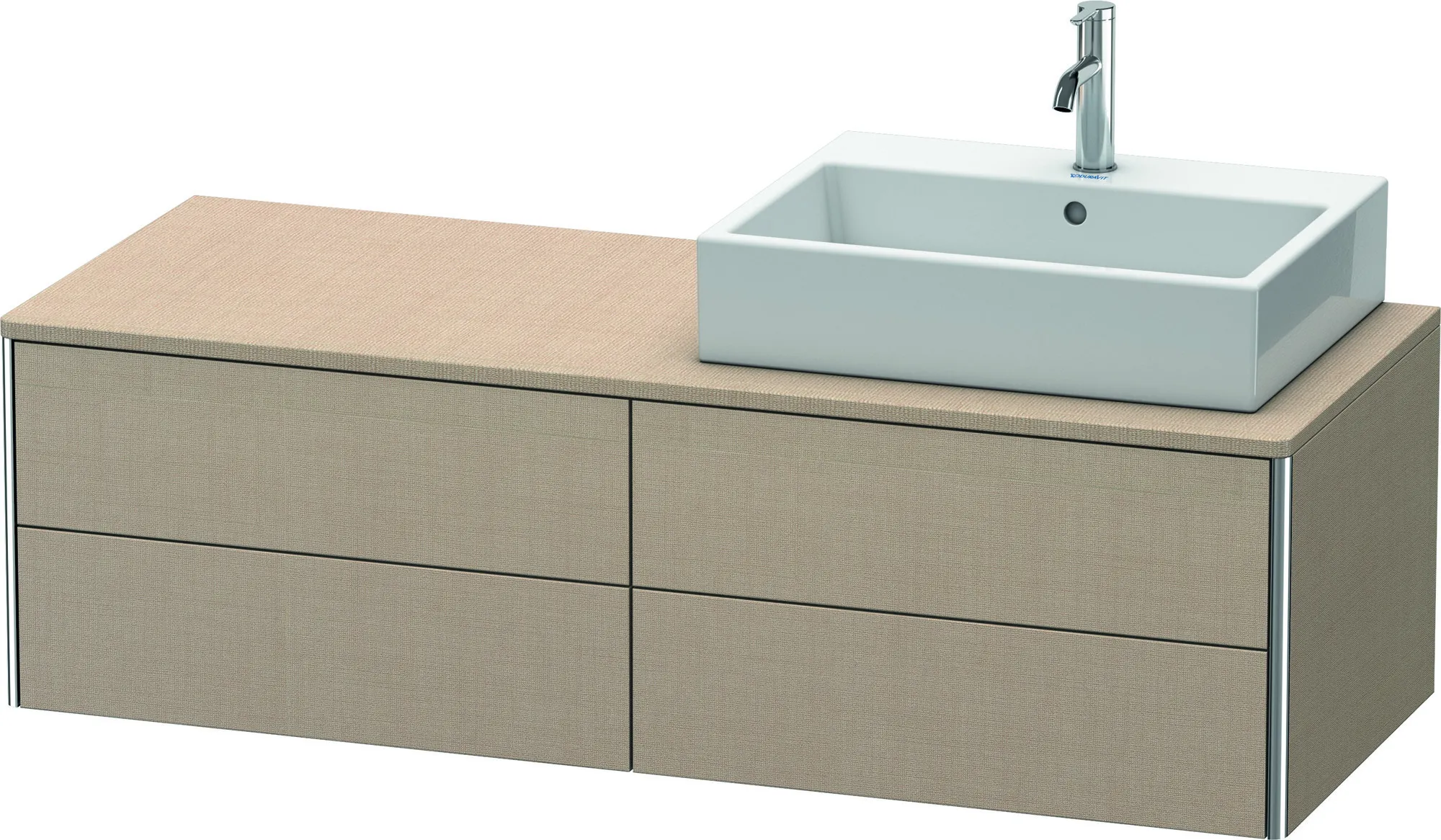 Duravit Waschtischunterschrank wandhängend „XSquare“ 140 × 40 × 54,8 cm Leinen