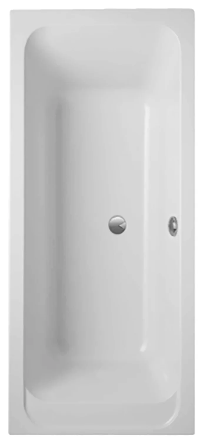 Villeroy & Boch Badewanne „Architectura“ rechteck 170 × 80 cm, Mittelablauf in Weiß Alpin