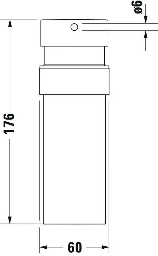 Duravit Seifenspender „Starck T“, Befestigung sichtbar 6 × 17,6 × ⌀ 6 cm Duravit Seifenspender „Starck T“, Befestigung sichtbar 6 × 17,6 × ⌀ 6 cm