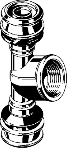 Viega „Raxofix“ T-Stück mit 2 Muffen und Innengewinde 50 mm × 1″ × 50 mm Viega „Raxofix“ T-Stück mit 2 Muffen und Innengewinde 50 mm × 1″ × 50 mm