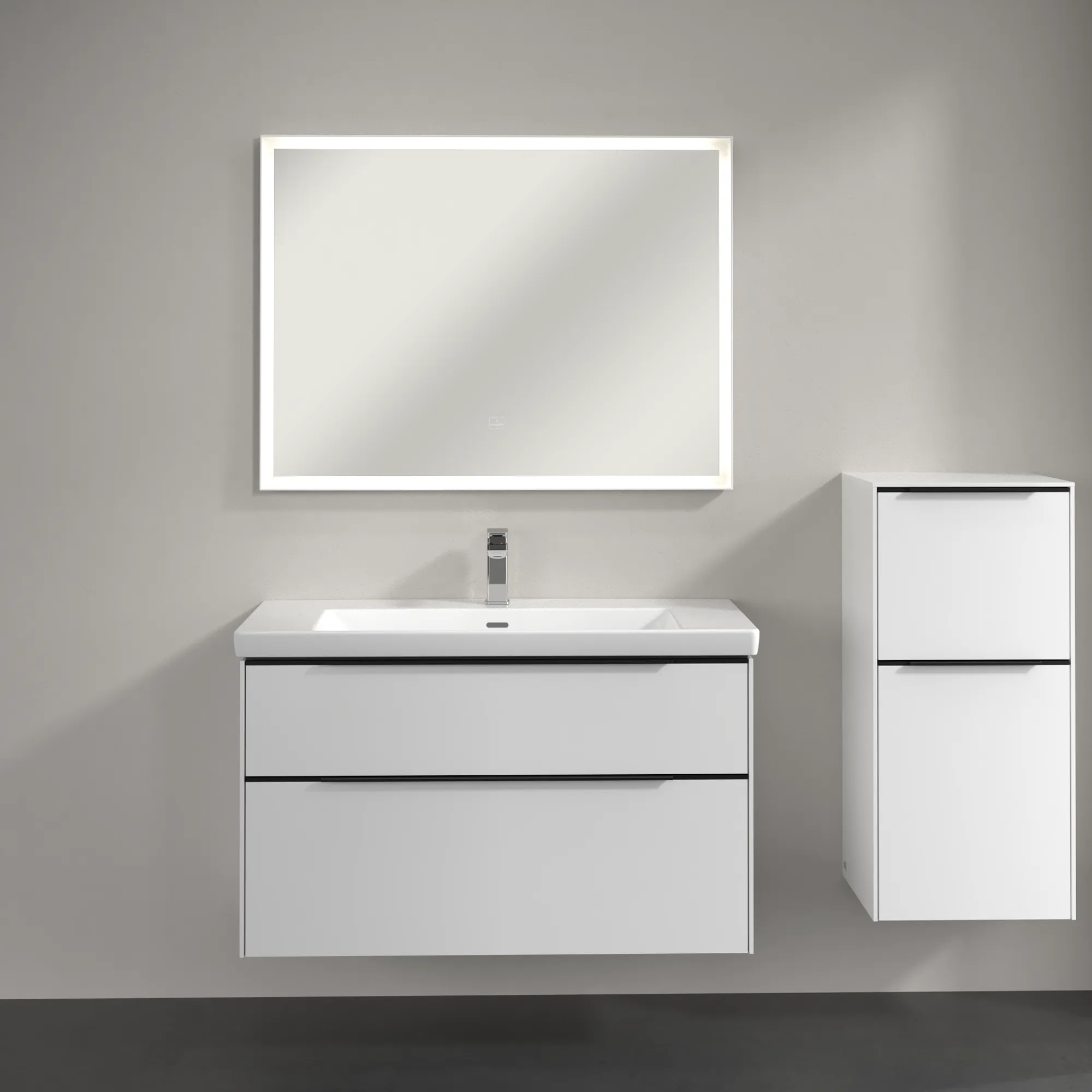 Villeroy & Boch Seitenschrank „Subway 3.0“ 40 × 86 × 36,2 × 36,2 cm 1 Auszug, 1 Tür, Anschlag (Scharnier) rechts, 1 Tür, Anschlag rechts
