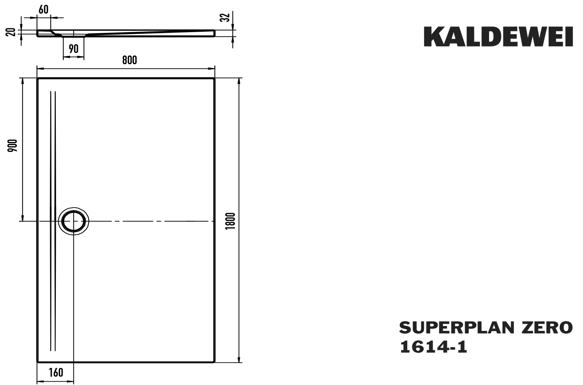 Kaldewei SUPERPLAN ZERO Duschfläche, alpinweiß, 800 x 1.800 mm, bodeneben, 20 mm tief Kaldewei SUPERPLAN ZERO Duschfläche, alpinweiß, 800 x 1.800 mm, bodeneben, 20 mm tief