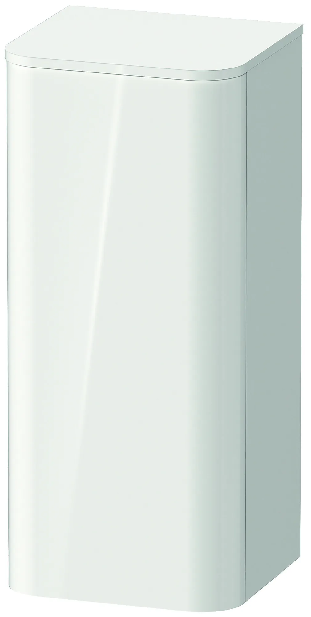 Duravit Halbhochschrank „Happy D.2 Plus“ 40 × 88 × 36 cm Weiß Hochglanz, Anschlag links Duravit Halbhochschrank „Happy D.2 Plus“ 40 × 88 × 36 cm Weiß Hochglanz, Anschlag links