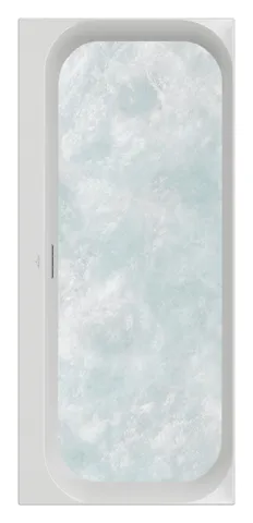 Villeroy & Boch Whirlwanne mit eckiger Innenform „Loop & Friends“ mit Whirlsystem „Combipool Entry“ rechteck 170 × 75 cm in Stone White