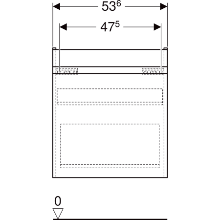 Renova Plan Unterschrank für Waschtisch, mit einer Schublade und einer Innenschublade: 53.6x60.6x44.6cm, Breite Waschtisch=60cm, Nussbaum hickory hell Renova Plan Unterschrank für Waschtisch, mit einer Schublade und einer Innenschublade: 53.6x60.6x44.6cm, Breite Waschtisch=60cm, Nussbaum hickory hell