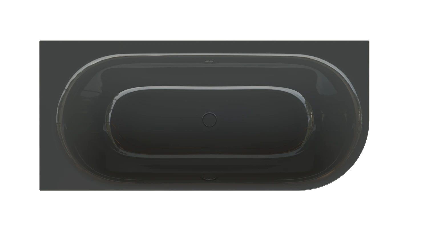 Bette oval Badewanne „BetteLux Oval IV Silhouette“ 175 × 80 cm in Schwarz Bette oval Badewanne „BetteLux Oval IV Silhouette“ 175 × 80 cm in Schwarz