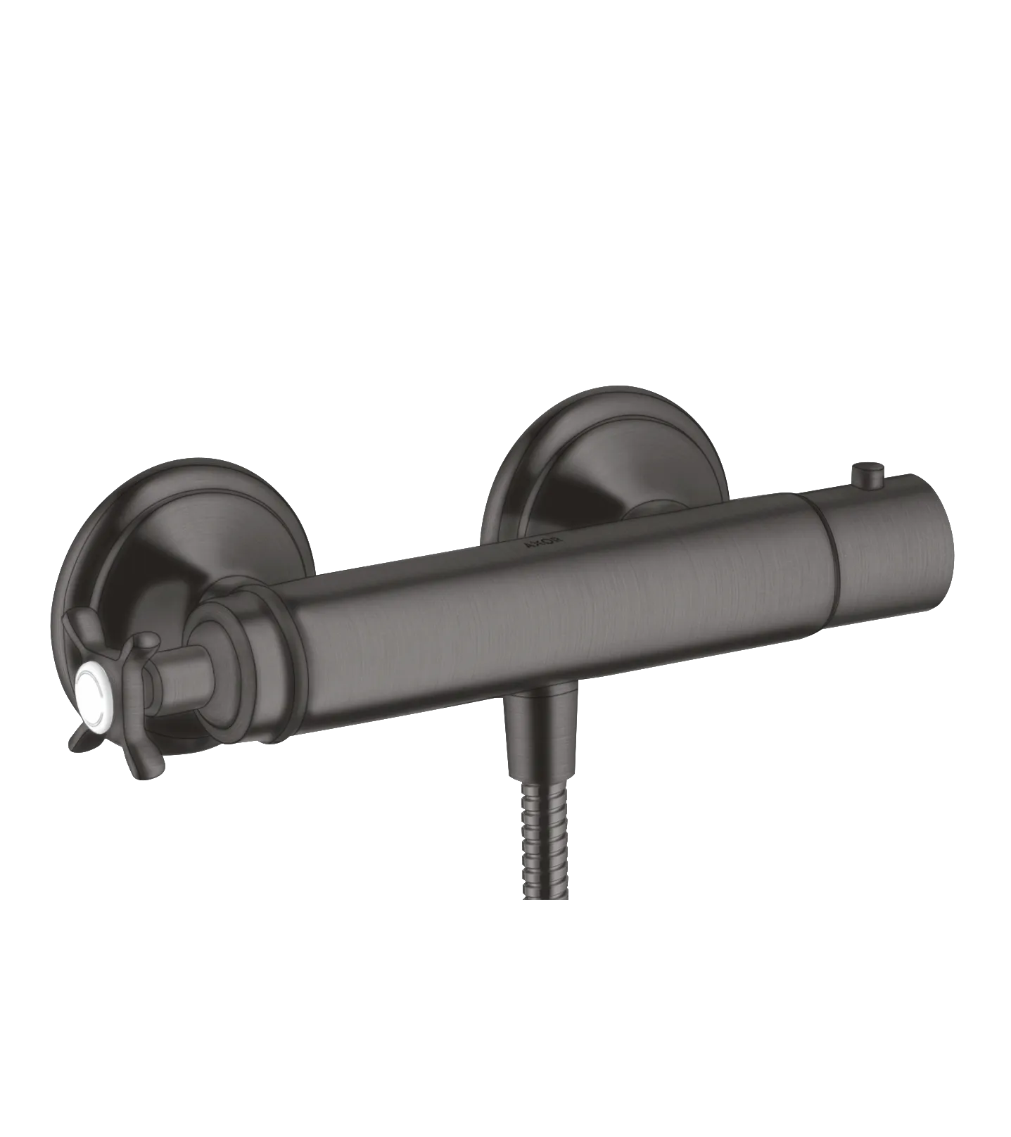 Hansgrohe AXOR Montreux Brausethermostat Aufputz, Brushed Black Chrome, 150 ± 12 mm, DN15 S-Anschlüsse