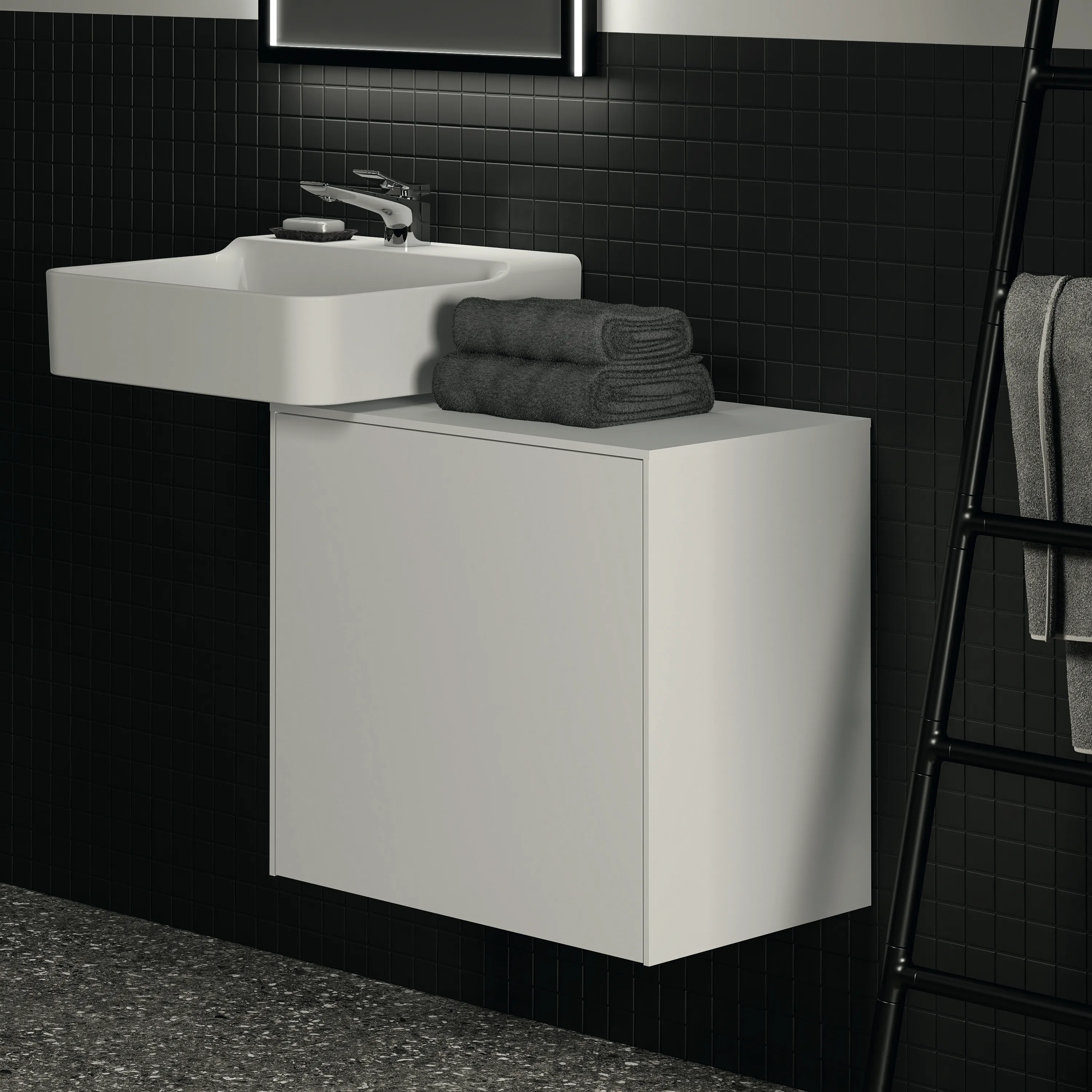 Ideal Standard Waschtischunterschrank „Conca“ 60,2 × 55 × 37,3 cm Weiß matt lackiert
