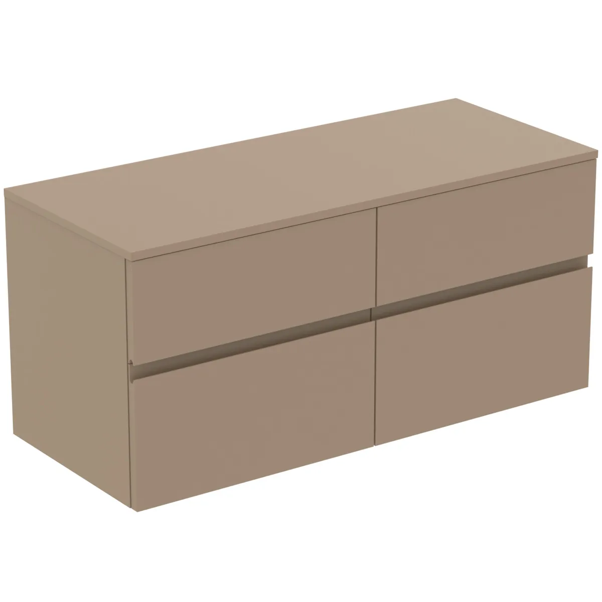 Ideal Standard Waschtischunterschrank Finesse ohne Ausschnitt, 1202x505x558mm, 4 Auszüge, Greige matt Ideal Standard Waschtischunterschrank Finesse ohne Ausschnitt, 1202x505x558mm, 4 Auszüge, Greige matt